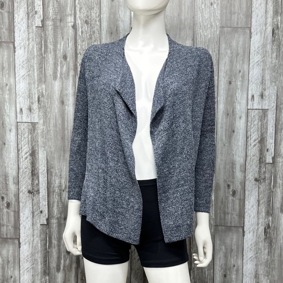 Barefoot Dreams Heathered Blue Cardigan [L14] - Picture 1 of 6